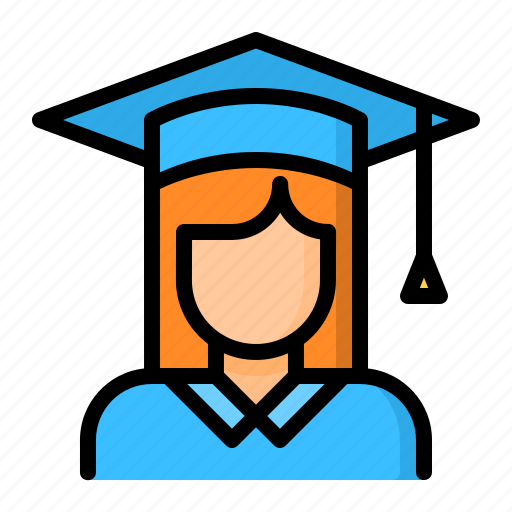 Avatar, female, girl, graduating, student icon - Download on Iconfinder
