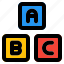alphabet, preschool, blocks, knowledge, learn, studies, academic 