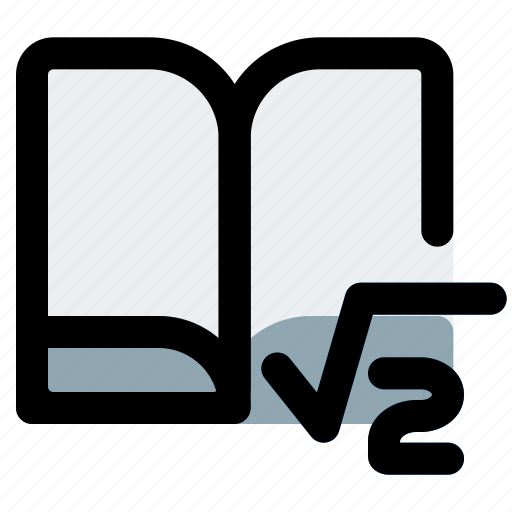 Book, math, school, square root, academic, studies, learn icon - Download on Iconfinder