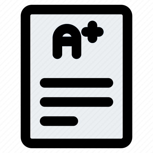 Report, card, school, a plus, result, knowledge icon - Download on Iconfinder
