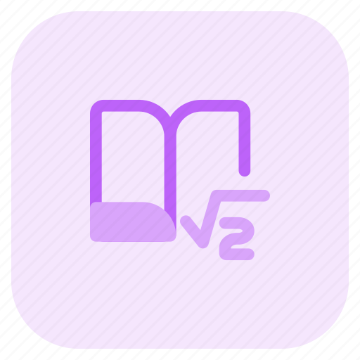 Book, math, school, square root, learn icon - Download on Iconfinder