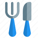cafeteria, school, fork, eatery, knife