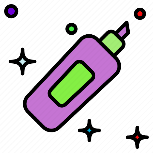 Highlighter, highlight, stationery, school, learning, education, study icon - Download on Iconfinder