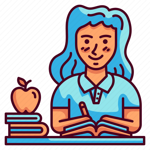 Student, reading, education, learning, study icon - Download on Iconfinder