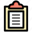clipboard, file, list, notes, text document 