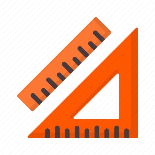 Ruler, and, triangle, setsquare, pencil, draw, school icon - Download on Iconfinder