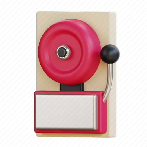School, bell, alarm, learning, student, education, notification 3D illustration - Download on Iconfinder