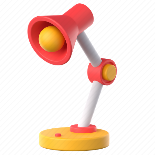 Desklamp, bulb, tablelamp, lamplight, lamp, table, desklight 3D illustration - Download on Iconfinder