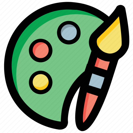 Brush, kids, paint, painting, palette, toy icon - Download on Iconfinder