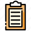 clipboard, document, file, task 