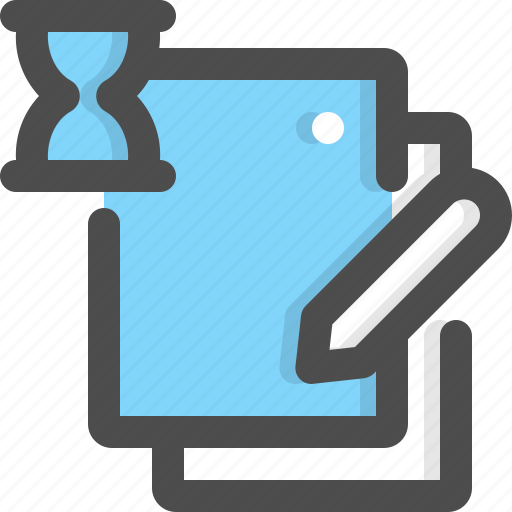 Checklist, examination, exams, hourglass, pencil, test, testing icon - Download on Iconfinder