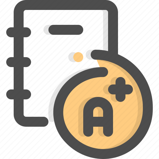 A, exam, grade, qualification, report, score, test icon - Download on Iconfinder