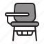 chair, desk, education, learning, school, student, student chair 