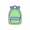 backpack, bag, rucksack, school