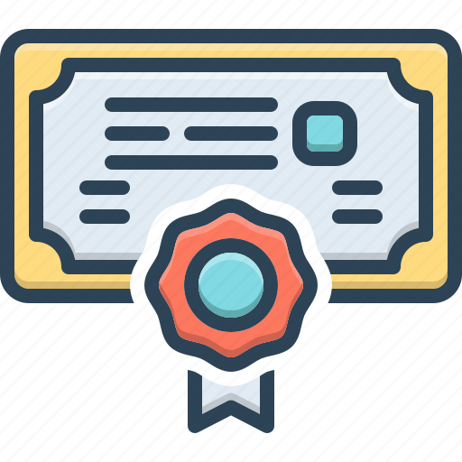 Diploma, degree, achievement, qualification, document, license, credential icon - Download on Iconfinder