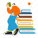 student, reading, interesting, book, education, university, school, learning, library, study