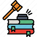 education law, court book, education book, justice book, gavel, law book
