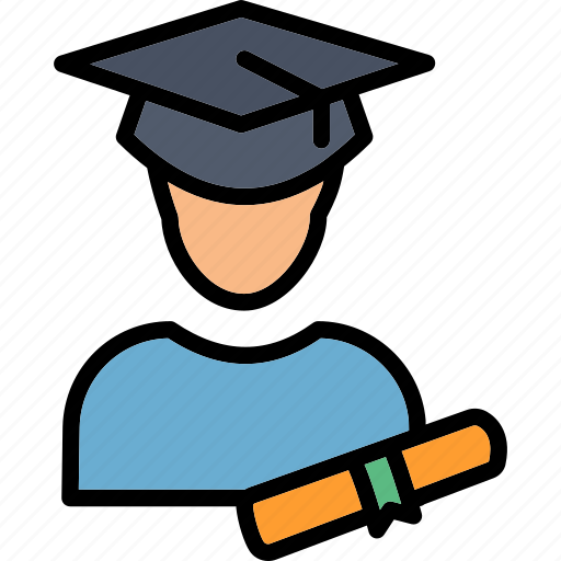 Graduate person, graduate, college student, degree holder, diploma holder icon - Download on Iconfinder