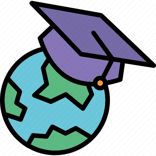 Global education, global learning, global knowledge, global courses, global degree, worldwide education, world learning icon - Download on Iconfinder