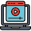 online video, online tutorial, play button, streaming video, online presentation 