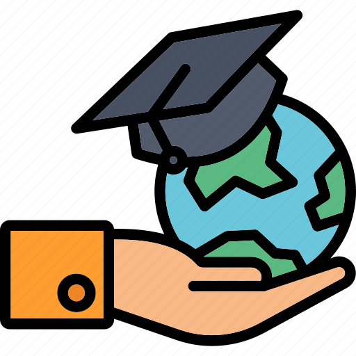 Global education, global learning, global knowledge, global courses, global degree, worldwide education, world learning icon - Download on Iconfinder