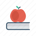 apple, book, education, study