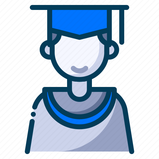 Boy student, education, graduation, learning, mortarboard, school, student icon - Download on Iconfinder