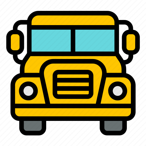 School, bus, education, transportation, yellow, student, transport icon - Download on Iconfinder