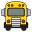 bus, school, school bus, university, vehicle 