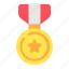 medal, ribbon, competition, award, victory, champion, gold 