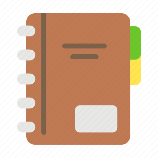 Notebook, note, diary, book, cover, education, school icon - Download on Iconfinder