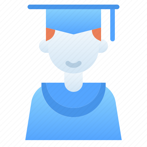 Boy student, education, graduation, learning, mortarboard, school, student icon - Download on Iconfinder