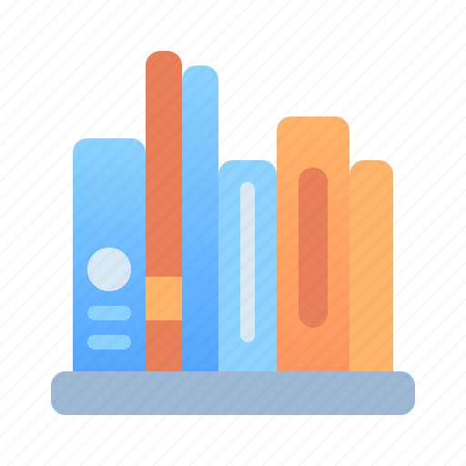 Books, bookshelf, education, learning, library, school, student icon - Download on Iconfinder