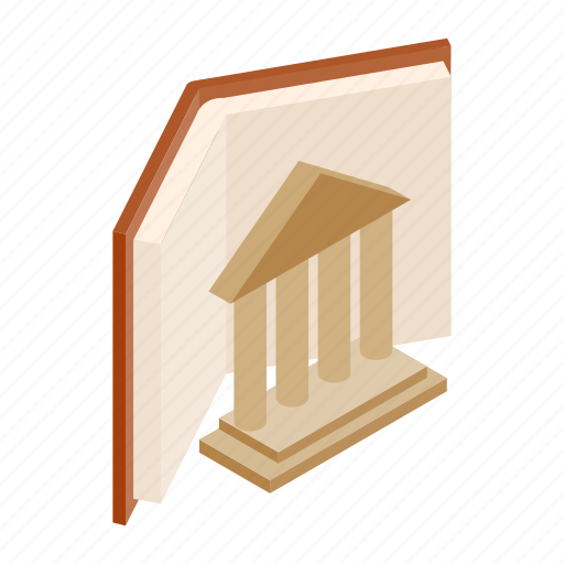 Ancient, art, book, column, element, greek, isometric icon - Download on Iconfinder