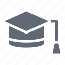 hat, graduate, academic, education, school