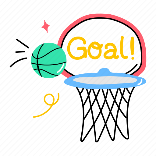 Ball, basketball goal, sports, basketball hoop, backboard sticker - Download on Iconfinder