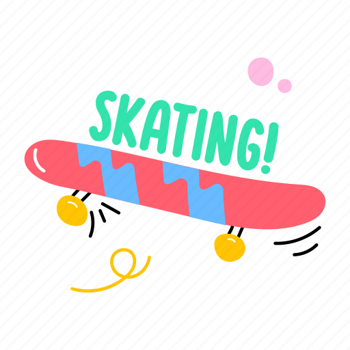 Skateboard, skating, fingerboard, board ride, longboard sticker - Download on Iconfinder