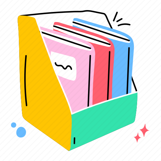 Books folder, books holder, handbooks, books, booklets sticker - Download on Iconfinder