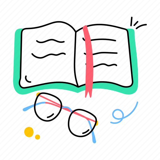 Study, book reading, learning, handbook, education sticker - Download on Iconfinder