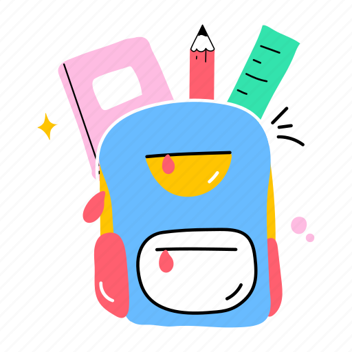 School bag, backpack, knapsack, rucksack, packsack sticker - Download on Iconfinder