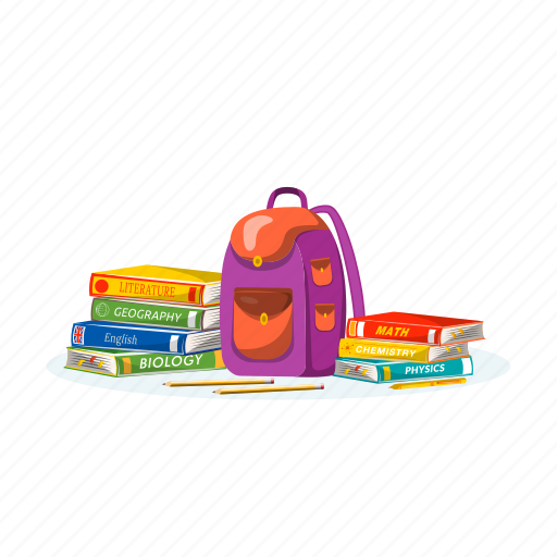 School, subject, back to school, backpack, rucksack illustration - Download on Iconfinder