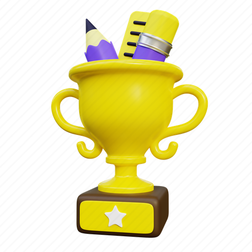Award, academic, olympic, achievement, trophy, champion, victory 3D illustration - Download on Iconfinder