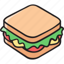 sandwich, meal, lunch, food, bread