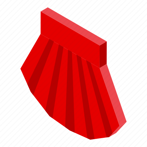 School, uniform, red, skirt, isometric icon - Download on Iconfinder