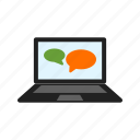 chat, communication, conversation, online, screen, video