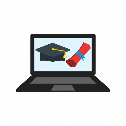 Computer, degree, education, graduation, learning, online, university icon - Download on Iconfinder