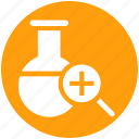 chemical, experiment, flask, laboratory, liquid, science, test tube
