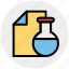 chemical, flask, lab, laboratory, liquid, science, test tube 