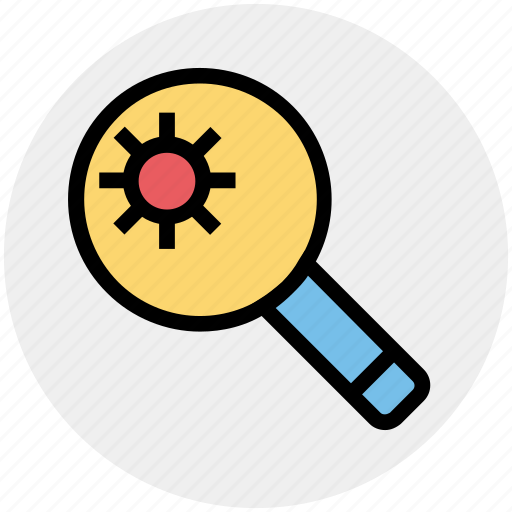 Analysis, atom, magnifier, research, science icon - Download on Iconfinder