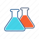 chemicals, chemistry flask, flask, glass flask